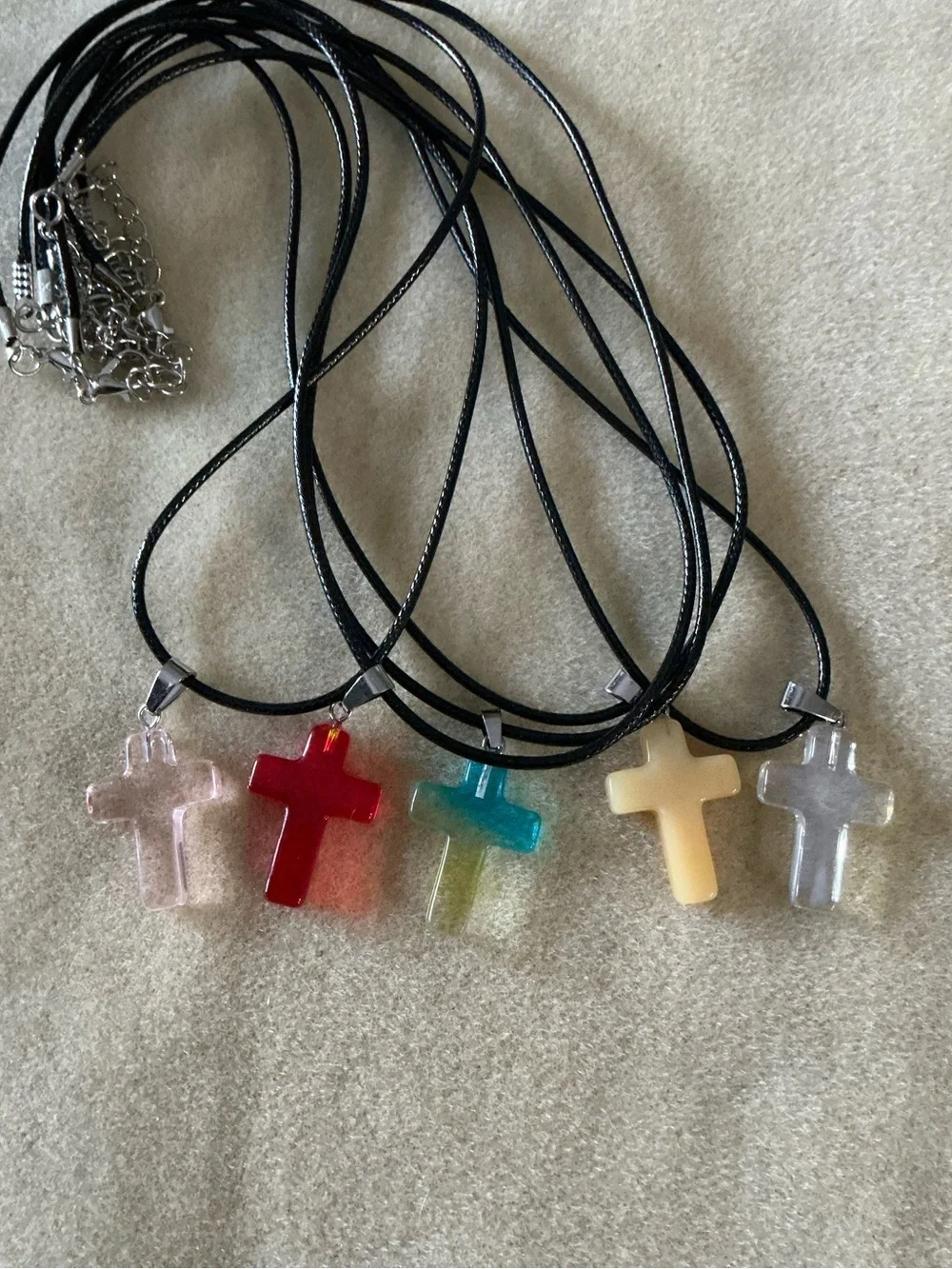 Colorful Cross Pendant Necklaces